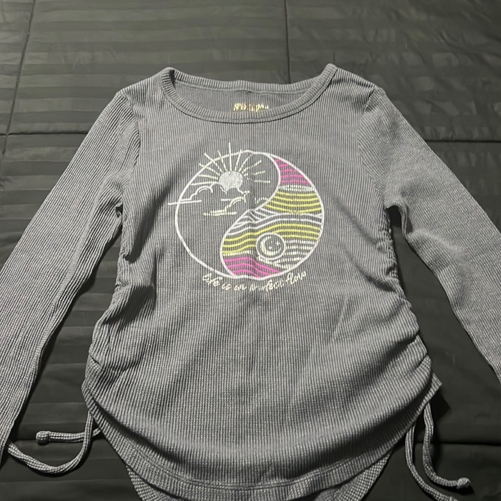 Justice leggings and matching long  sleeve shirt size 12